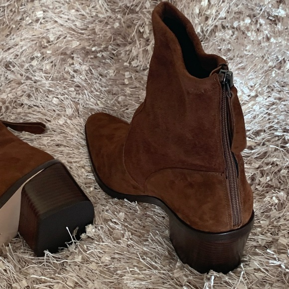 Chestnut Suede Ankle Boots - Picture 4 of 6
